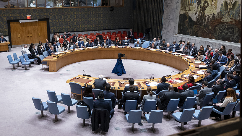 The UN Security Council holds an emergency meeting at UN headquarters in New York, U.S., December 8, 2023. /CFP