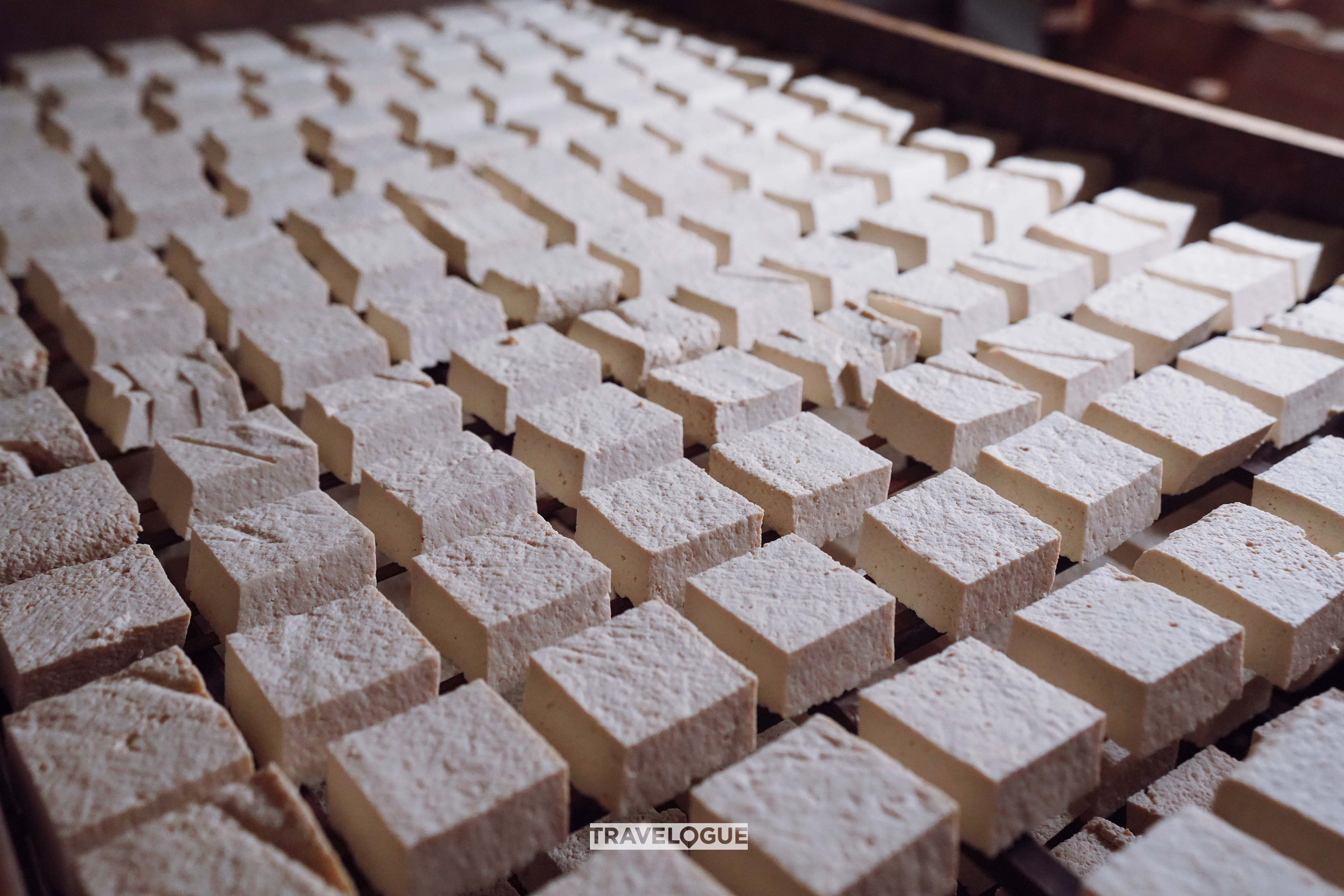 An undated photo shows the production of hairy tofu in east China's Anhui Province. /CGTN