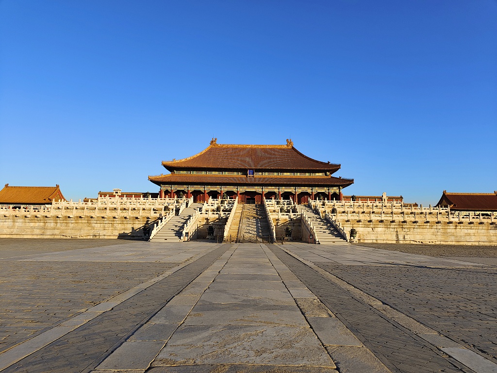 The Hall of Supreme Harmony is seen at the Palace Museum, also known as the Forbidden City, in Beijing, China, on December 3, 2023. /CFP