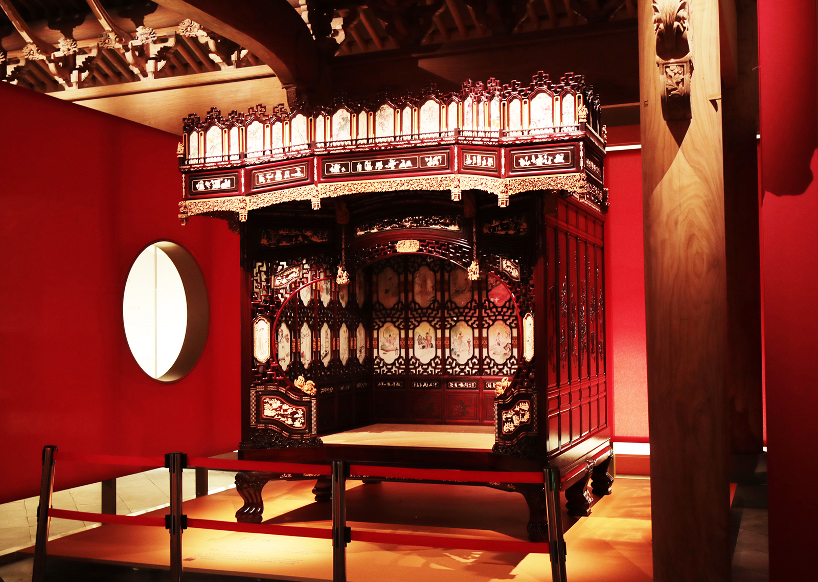 A wooden bed known as 