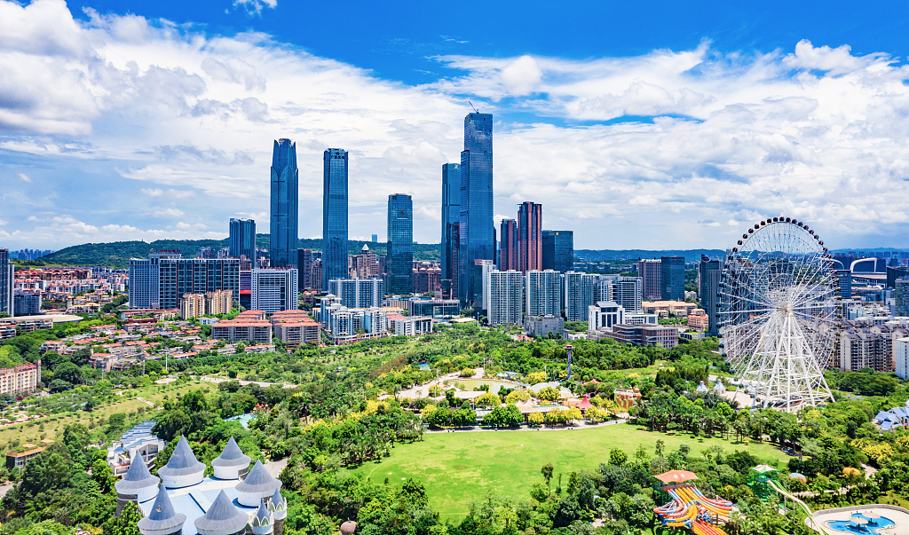 A panoramic view of the city of Nanning in south China's Guangxi Zhuang Autonomous Region is seen in this photo taken on July 5, 2022. /CFP