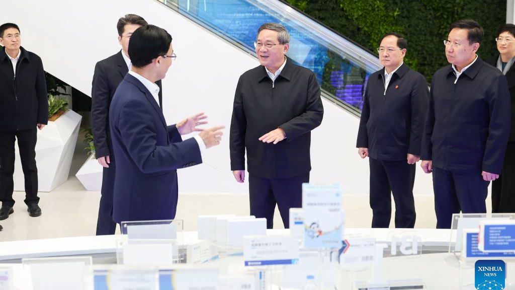 Chinese Premier Li Qiang, also a member of the Standing Committee of the Political Bureau of the Communist Party of China Central Committee, visits Chengdu Tianfu International Bio-town, a biopharmaceutical enterprise, in Chengdu, southwest China's Sichuan Province, December 13, 2023. /Xinhua