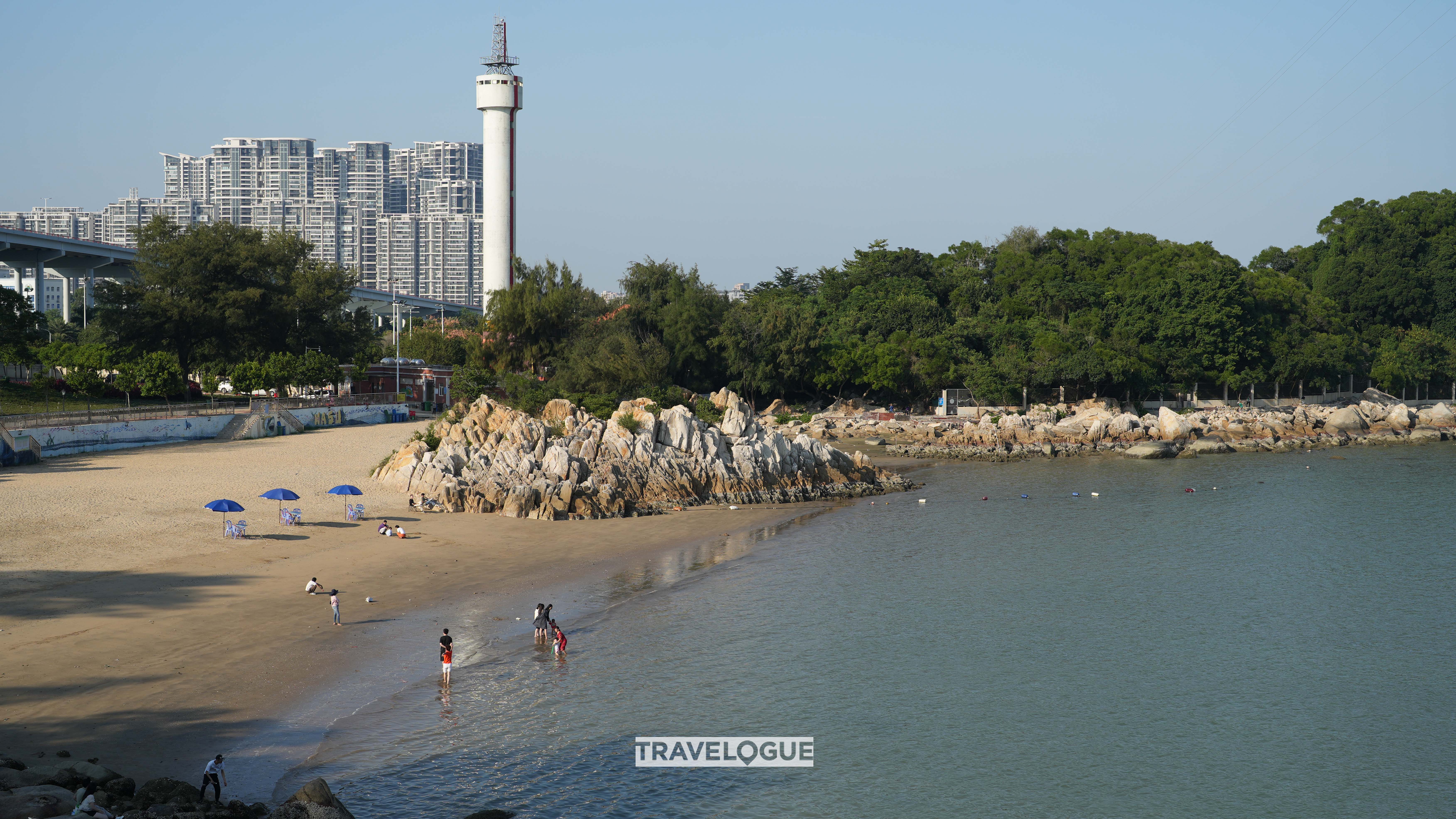 A small beach at Mayu Island. /CGTN