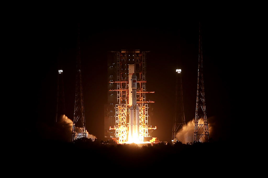 China launched the Tianzhou-6 cargo spacecraft with the Long March-7 Y7 carrier rocket from the Wenchang Spacecraft Launch Site in south China's island province of Hainan, May 10, 2023. /CFP