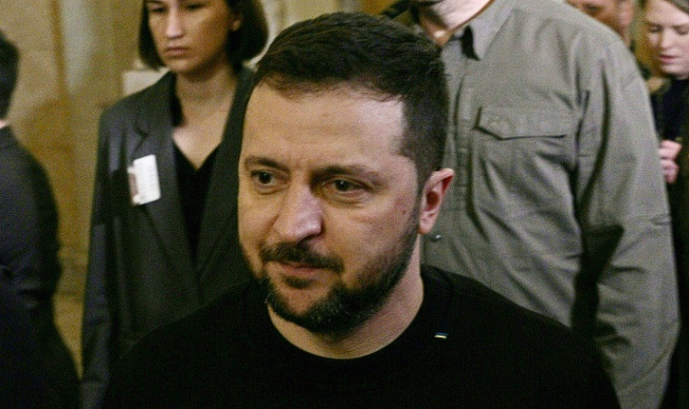 Volodymyr Zelenskyy, Ukraine's president, arriving at the U.S. Capitol in Washington, D.C., U.S., December 12, 2023. /CFP