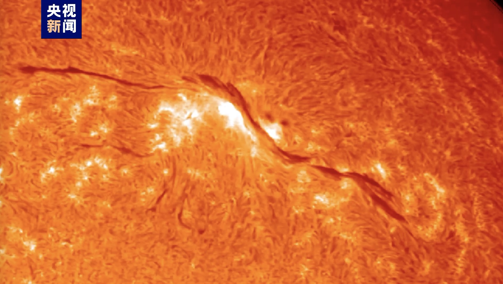 An image of the sun, obtained by China's first solar exploration satellite Xihe, released by the Solar Science Data Center of Nanjing University in east China's Jiangsu Province. /CMG