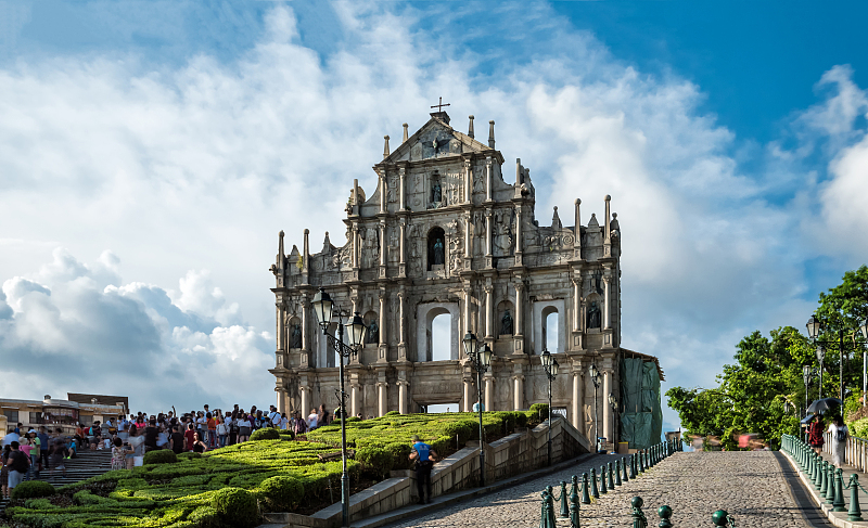 A file photo shows the beautiful scenery of the Ruins of Saint Paul's in Macao. /CFP