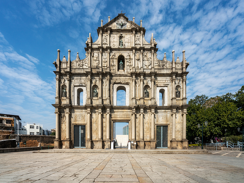 A file photo shows the beautiful scenery of the Ruins of Saint Paul's in Macao. /CFP