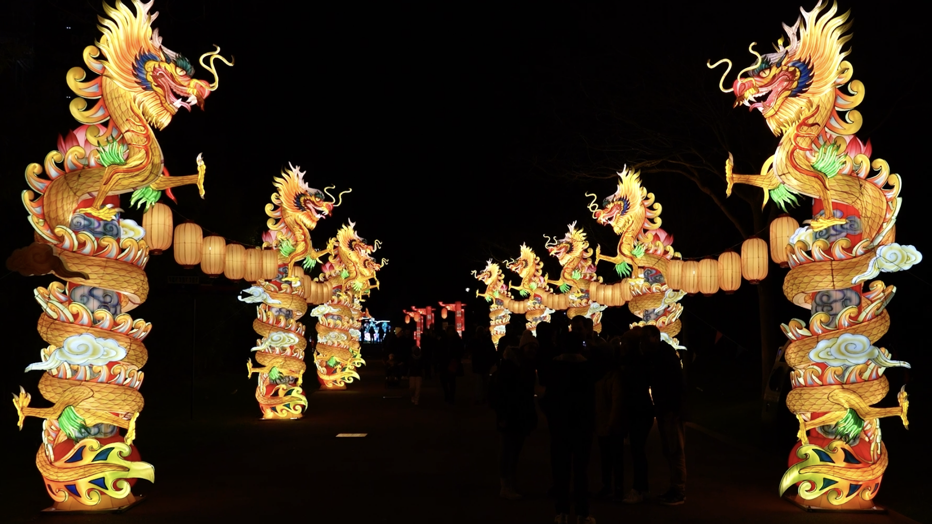 The Shanghai Yuyuan Garden lantern show lights up the Jardin d'Acclimatation, the oldest amusement park in Paris, from December 15, 2023 to February 25, 2024. /CGTN