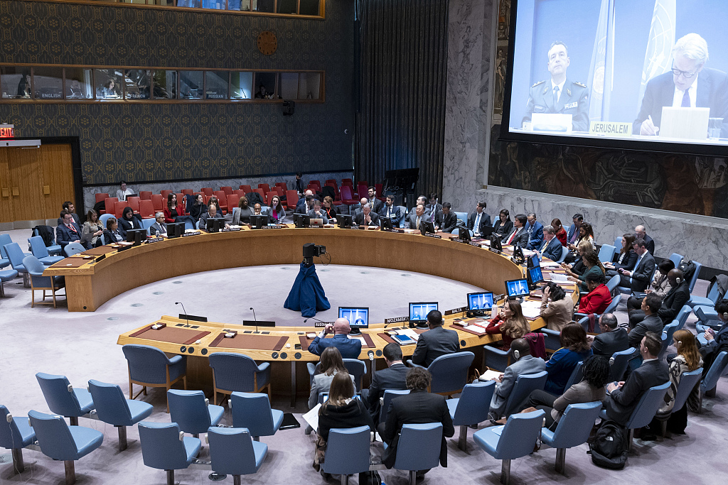 Meeting of Members of the United Nations Security Council at the UN headquarters in New York, December 19, 2023. /CFP