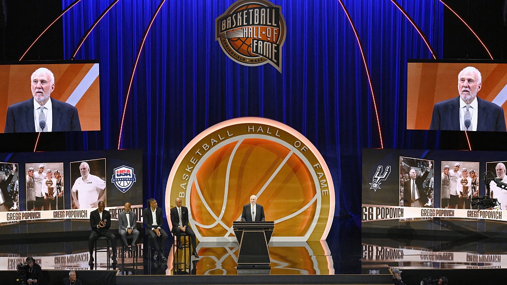 A ceremony for Naismith Basketball Hall of Fame's Class of 2023 in Springfield, Massachusetts, U.S., August 12, 2023, /CFP
