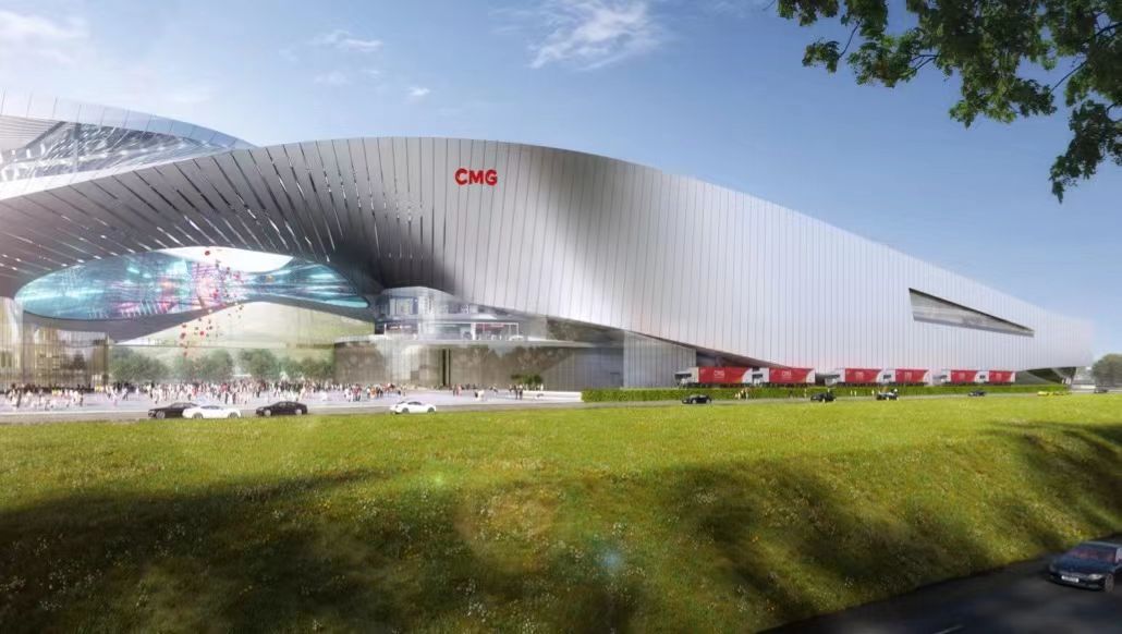 This rendering shows the completed UHD Innovation Center. /CMG