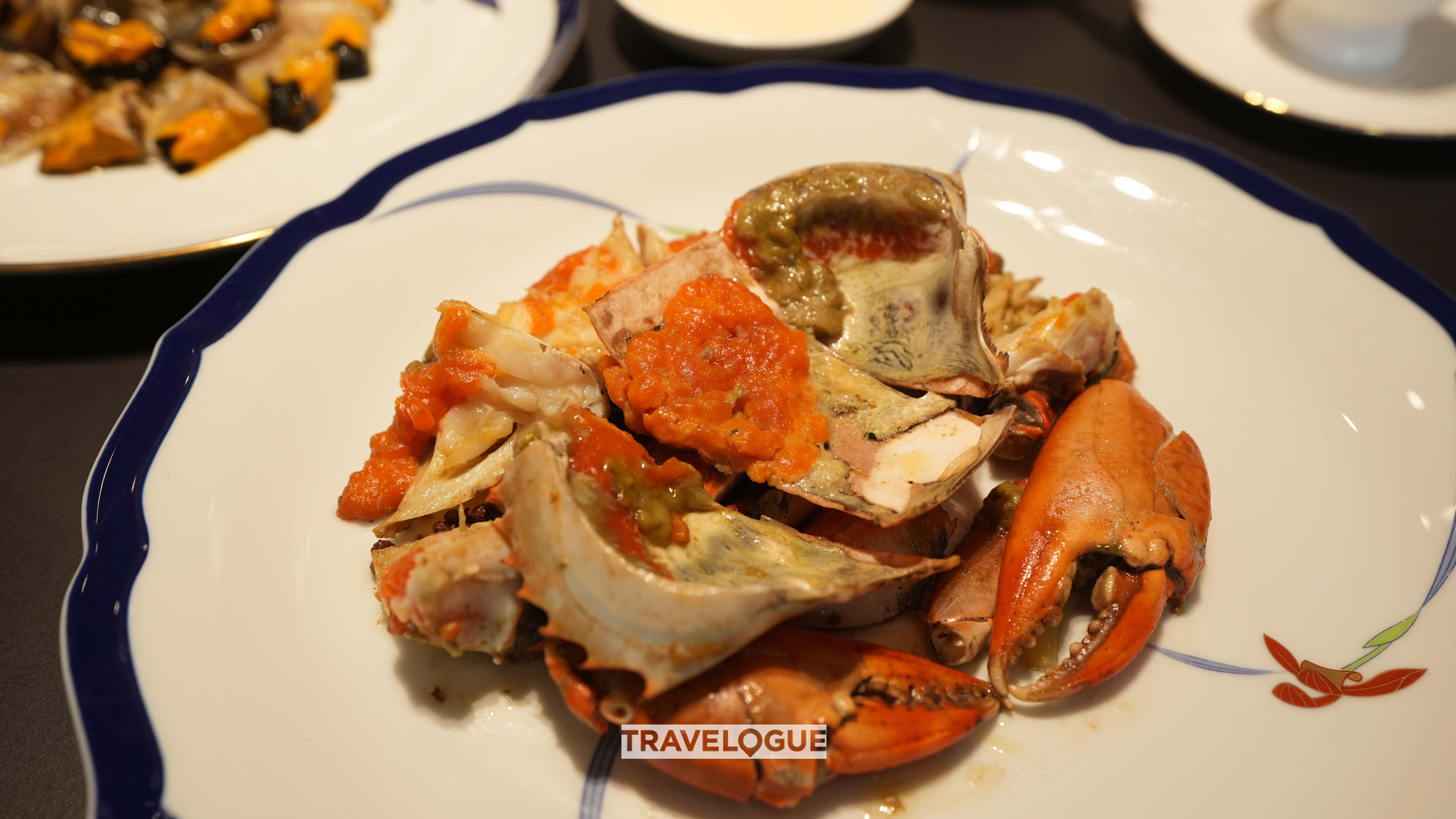 The creamy roe of this steamed crab is highly prized. /CGTN