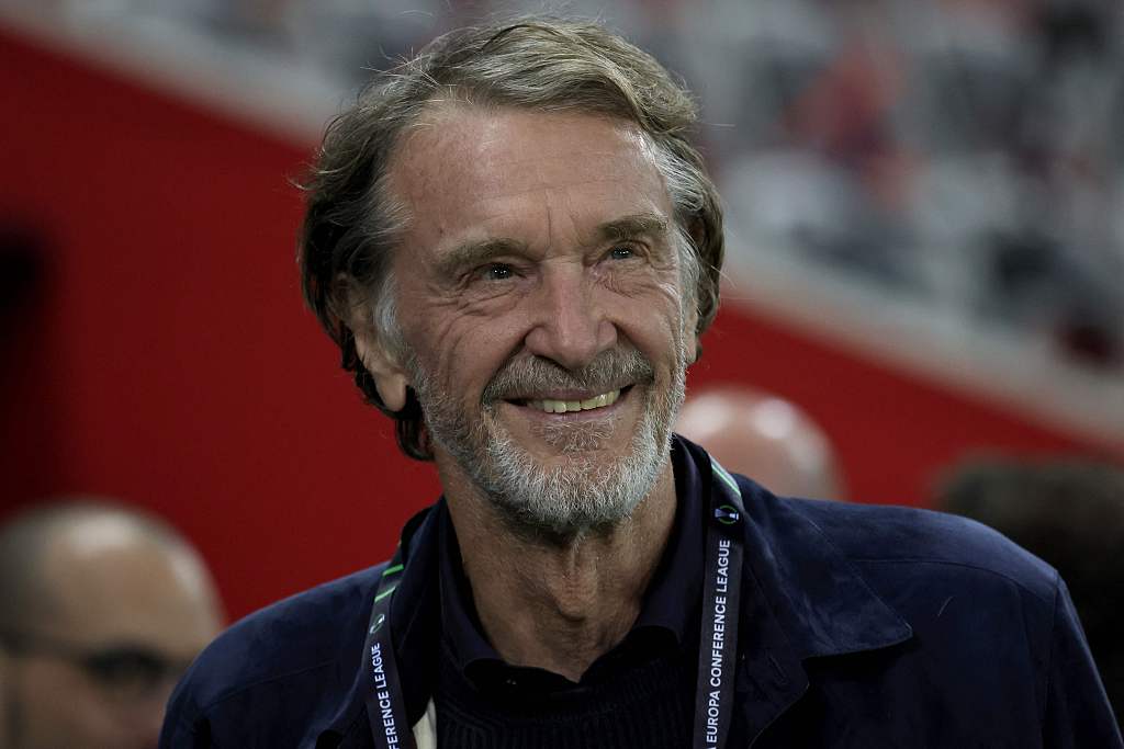 Ineos Group chairman Jim Ratcliffe looks on ahead of the Europa Conference League quarterfinal between Nice and Basel at the Allianz Riviera in Nice, France, April 20, 2023. /CFP