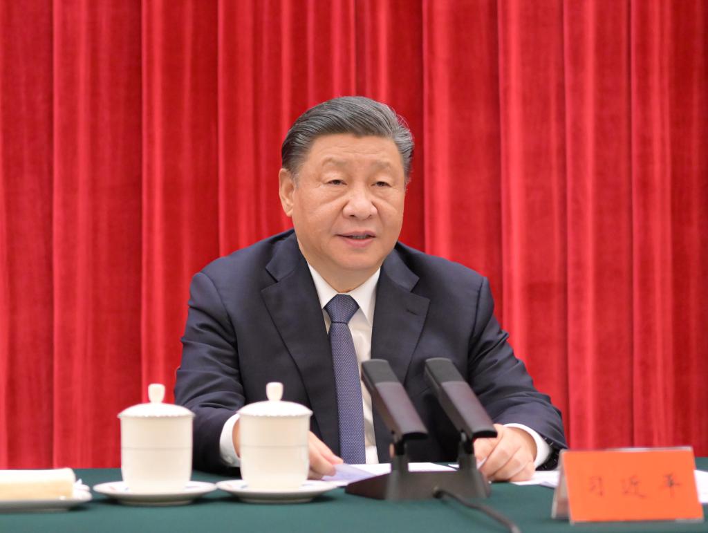 Xi Jinping, general secretary of the Communist Party of China (CPC) Central Committee, Chinese president and chairman of the Central Military Commission, delivers an important speech at a symposium held by the CPC Central Committee to commemorate the 130th anniversary of the birth of Comrade Mao Zedong in Beijing, China, December 26, 2023. /Xinhua