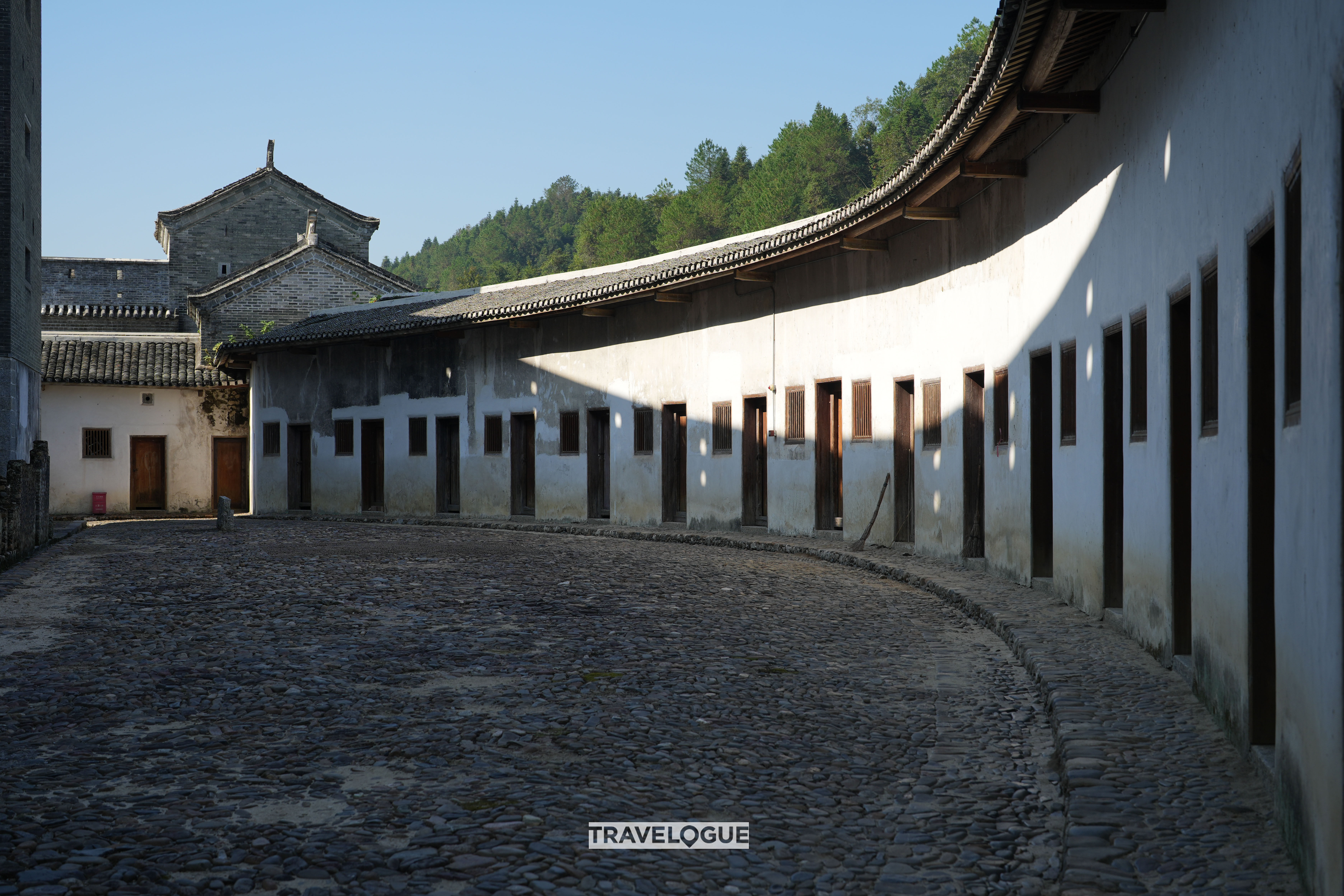 An undated photo shows typical Hakka architecture in Shaoguan, south China's Guangdong Province. /CGTN