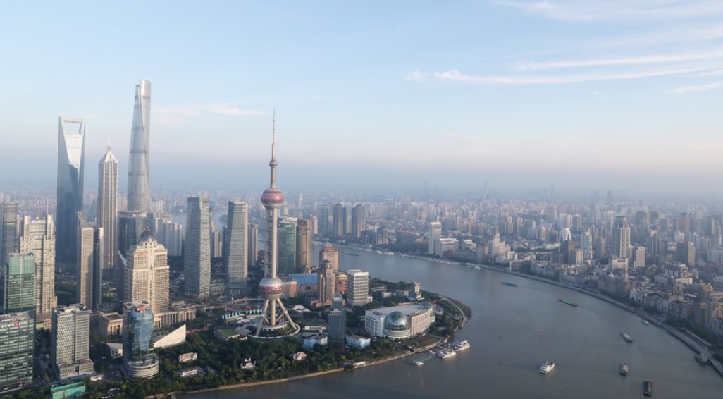 Photo taken on June 21, 2018 shows a view of the Lujiazui area in Shanghai, east China. /Xinhua