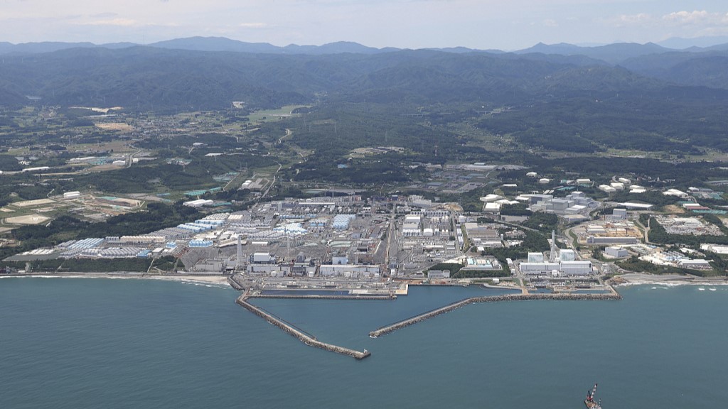 2023年5月31日航拍福岛县大熊市福岛第一核电站。/CFP