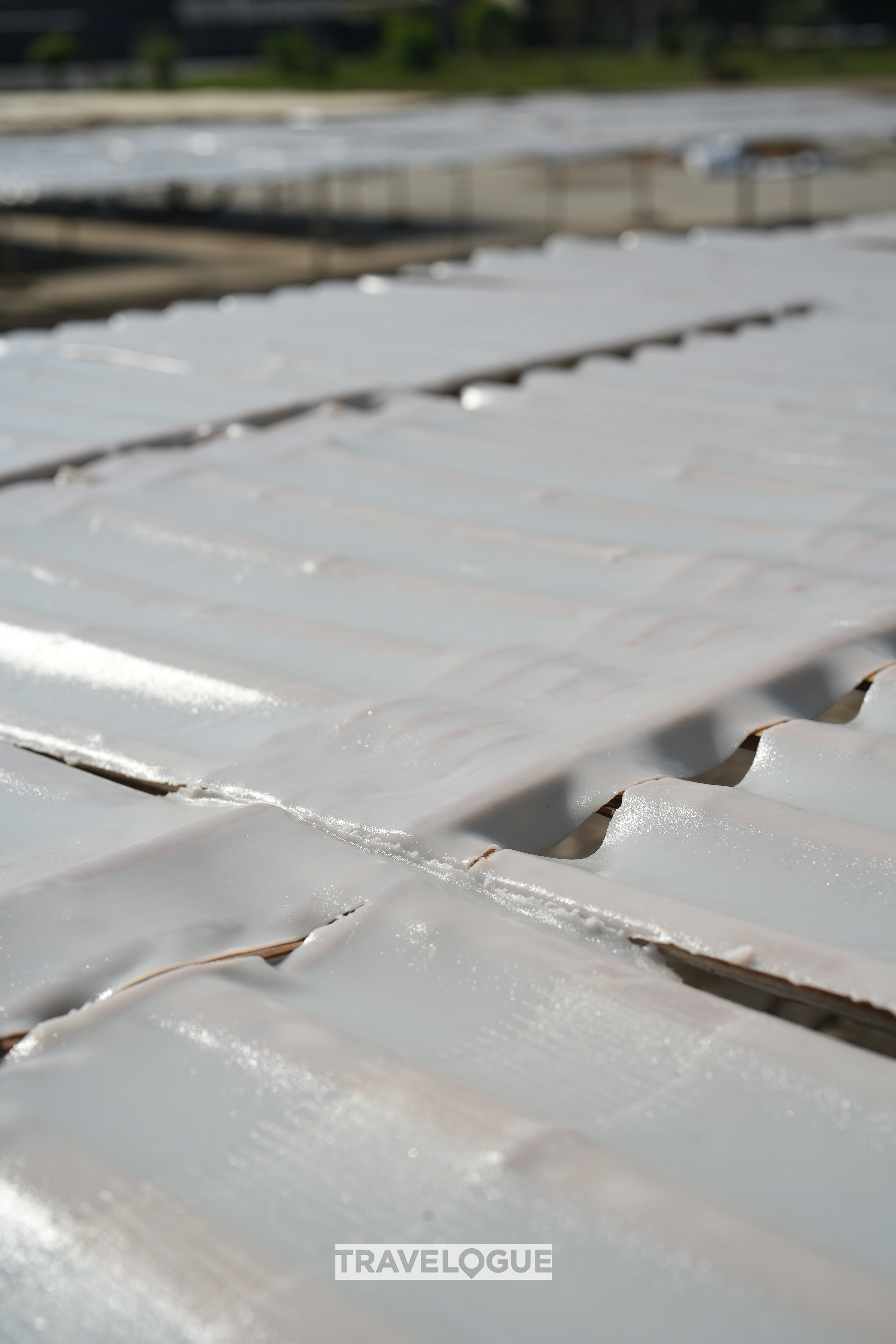 The rice noodles dry in sunshine for several hours. /CGTN