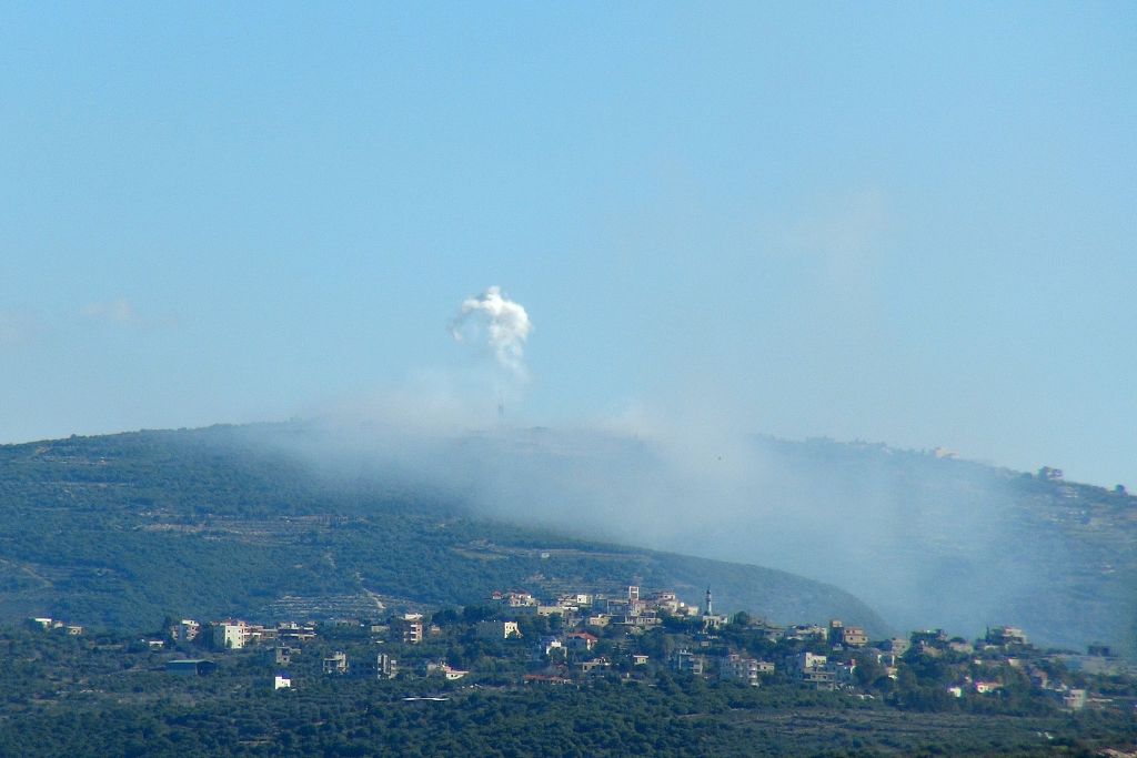 Smoke billows during Israeli bombardment on the outskirts of the border town of Marwahin in southern Lebanon, December 26, 2023. /CFP