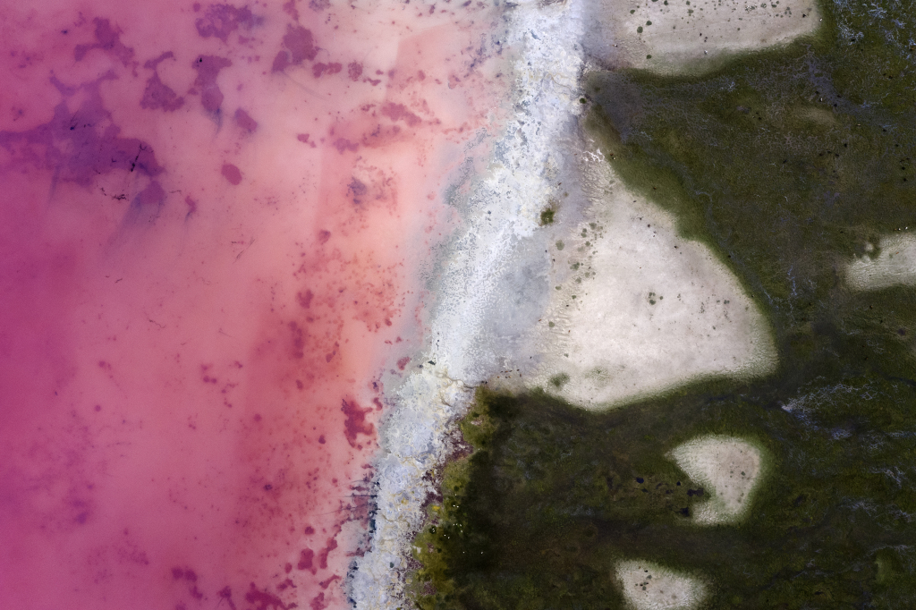 An aerial view of the scenic Huancai Lake in Yiwu County, northwest China's Xinjiang Uygur Autonomous Region, is seen on August 14, 2023. /CFP