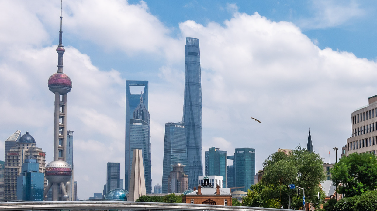A view of the Lujiazui area in Pudong, east China's Shanghai, July 17, 2019. /CFP