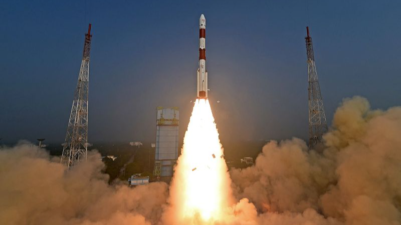 The liftoff of the PSLV-C58 rocket carrying the X-ray Polarimeter Satellite (XPoSAT) from the Satish Dhawan Space Center in Sriharikota. Photo is taken and released by Indian Space Research Organization (ISRO) on January 1, 2024. /CFP