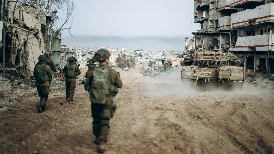 This photo released by the Israel Defense Forces shows Israeli troops conducting a military operation in Gaza Strip, January 1, 2024. /Xinhua