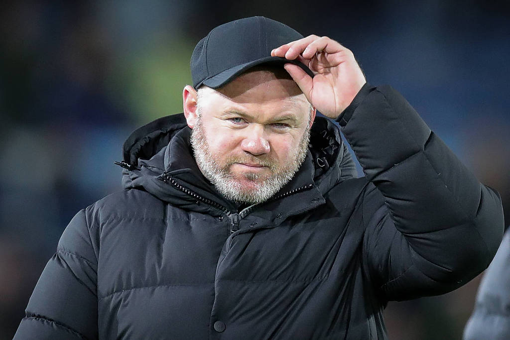 Wayne Rooney, manager of Birmingham City, looks on during the EFL Championship game against Leeds United at lland Road in Leeds, England, January 1, 2024. /CFP
