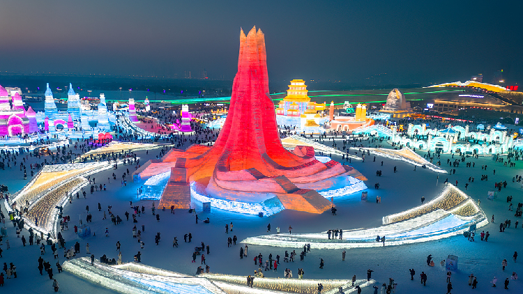 Live: Spectacular View From Harbin Ice And Snow World - CGTN