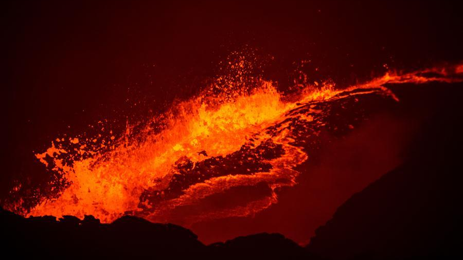 A lava lake of Erta Ale volcano in the Afar Region, Ethiopia. Erta Ale, a large basaltic shield volcano sits in the Afar Region, is one of the most active volcanoes in Ethiopia, November 20, 2017. /Xinhua