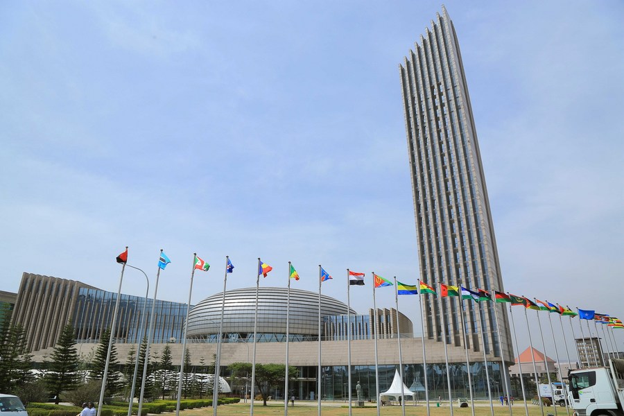 The buildings of the African Union headquarters in Addis Ababa, Ethiopia, February 3, 2022. /Xinhua