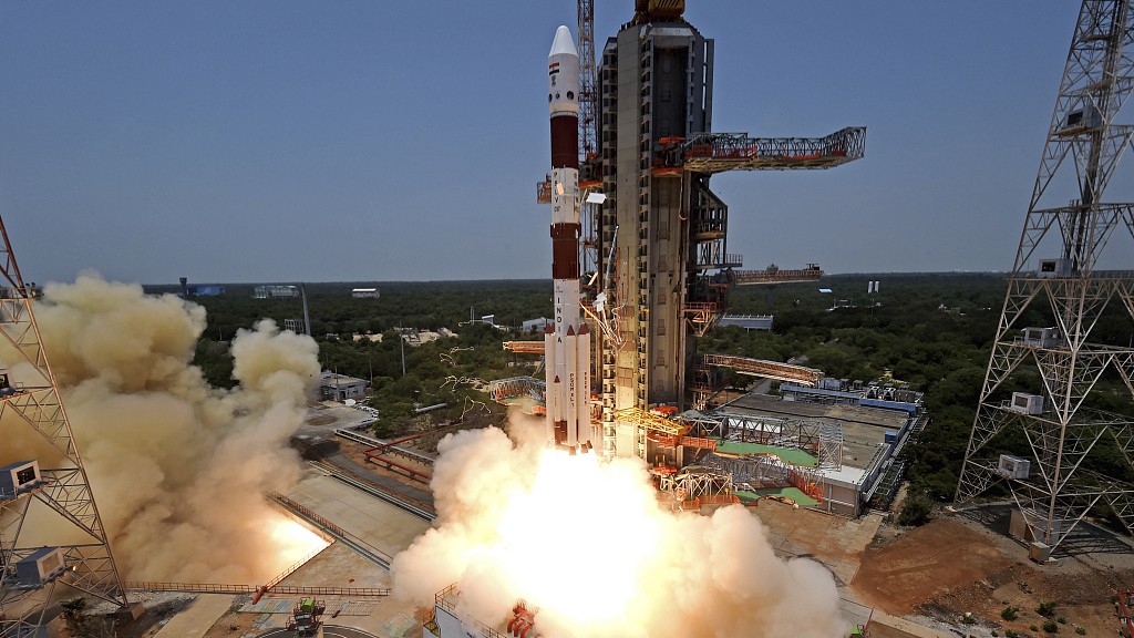 The Aditya-L1 spacecraft lifts off on board a satellite launch vehicle from the space center in Sriharikota, India, September 2, 2023. /CFP