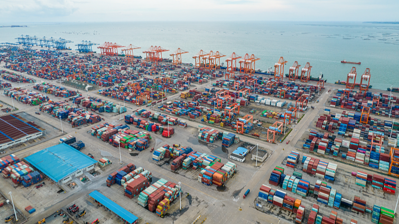 A busy port in Qinzhou, south China's Guangxi Zhuang Autonomous region, August 26, 2023. /CFP
