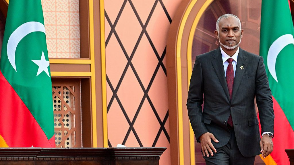 Maldivian President Mohamed Muizzu looks on during a ceremony in Male, the Maldives, November 17, 2023. /CFP