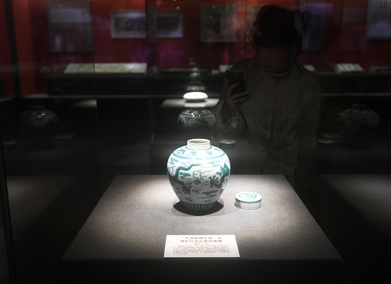 A range of precious relics are on display at a loong-themed exhibition at the Chongqing China Three Gorges Museum, Chongqing Municipality, January 8, 2024. /CFP