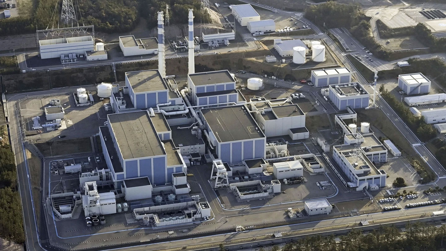 This aerial photo shows the Shika nuclear power plant in Shikamachi, Ishikawa prefecture, Japan, January 2, 2024. /AP