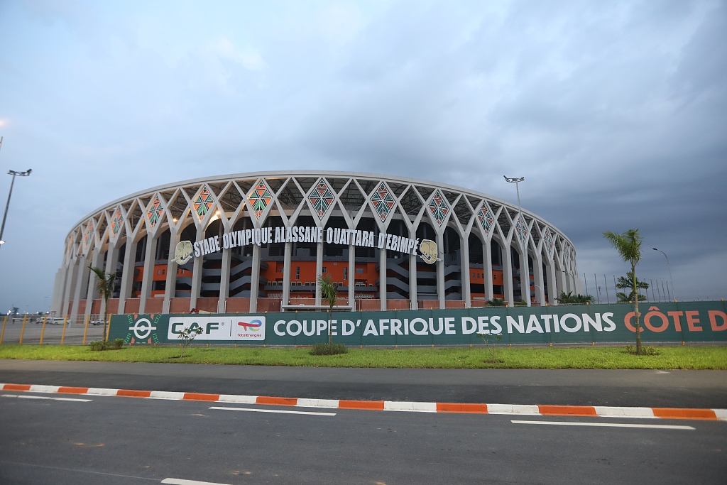 A view of the Alassane Ouattara Stadium in Abidjan, Cote d'Ivoire, on January 8, 2024. /CFP