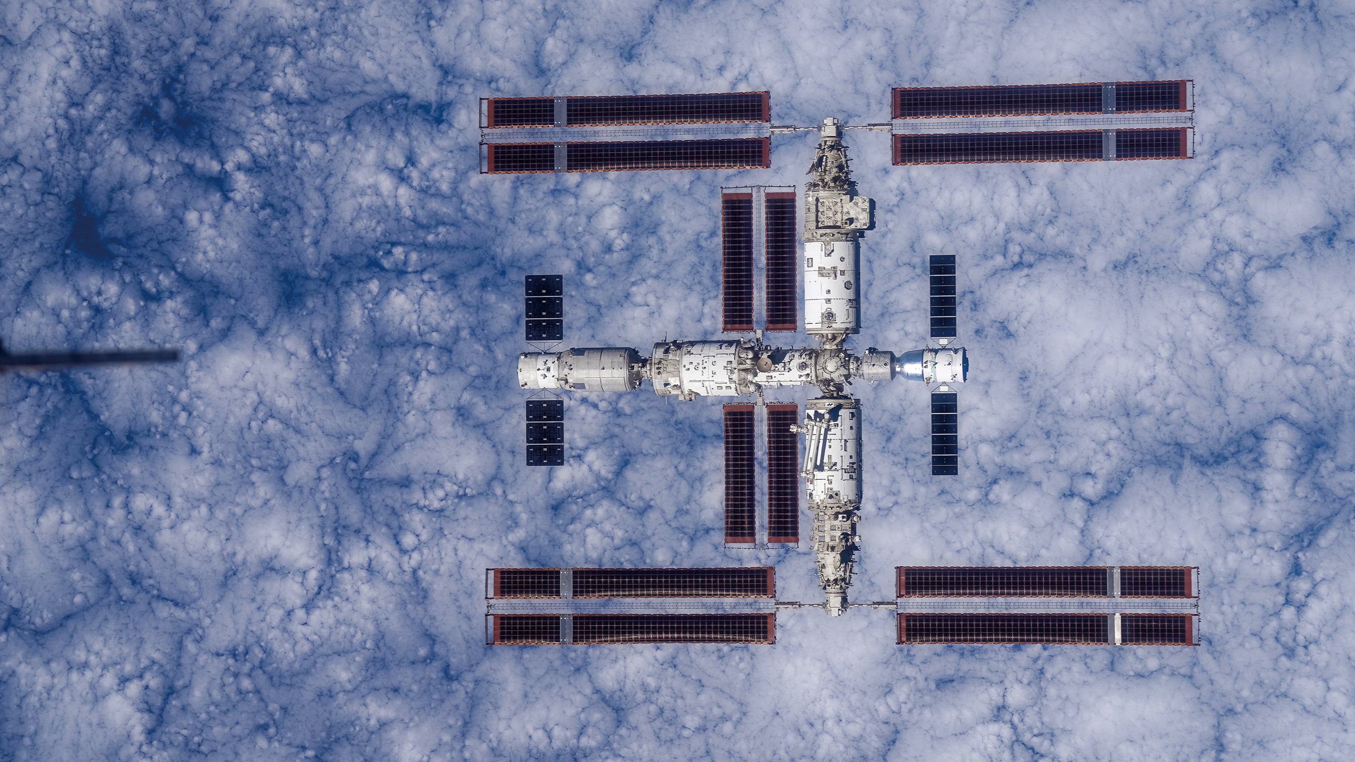 Aerial view of China Space Station. /CMS