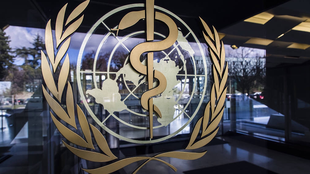 The logo of the World Health Organization headquarters in Geneva, Switzerland, February 8, 2020. /CFP