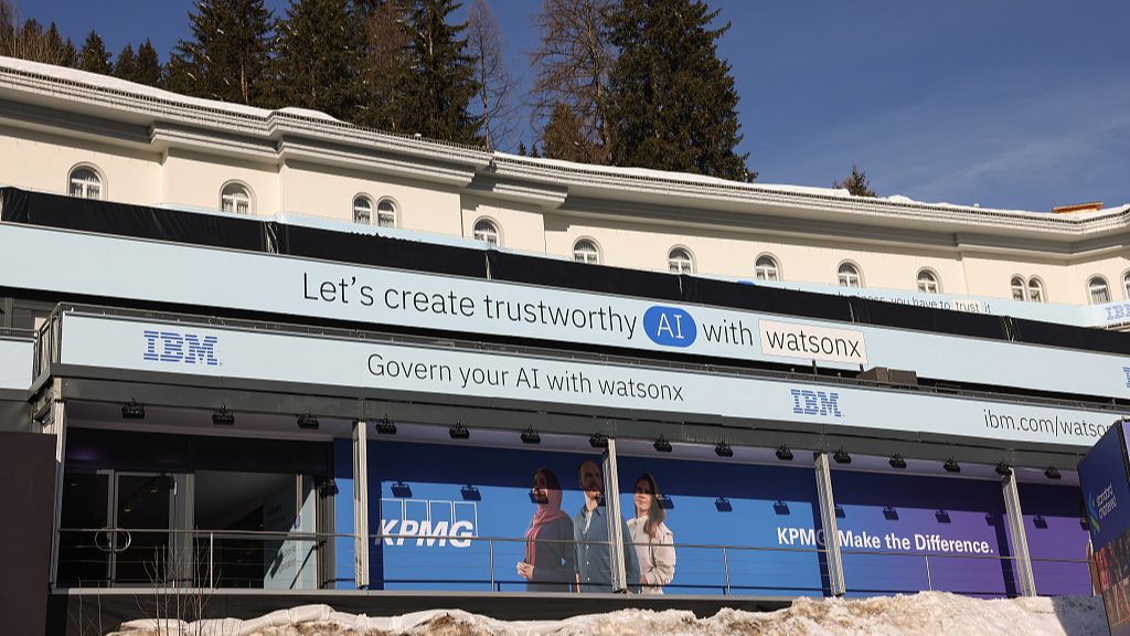 The IBM pop-up store with an AI slogan ahead of the World Economic Forum (WEF) in Davos, Switzerland, January 14, 2024. /CFP