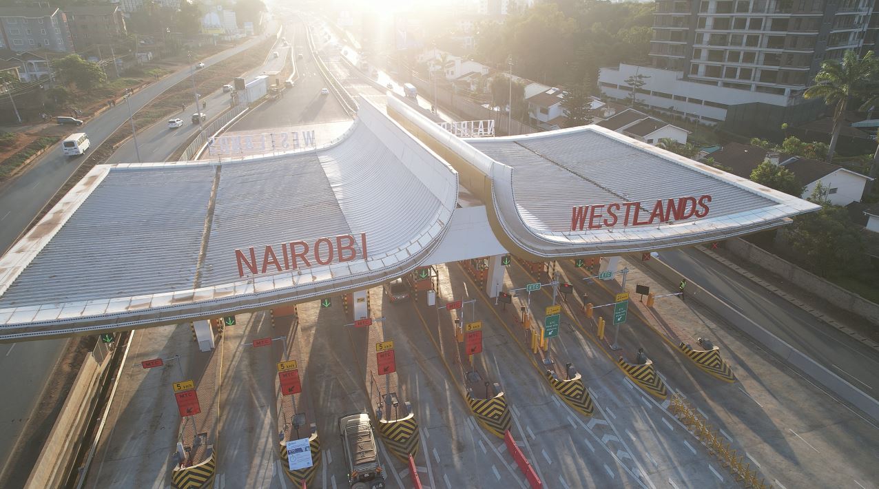 A toll station on the Nairobi Expressway built by China Road and Bridge Corporation in Nairobi, Kenya. /CGTN