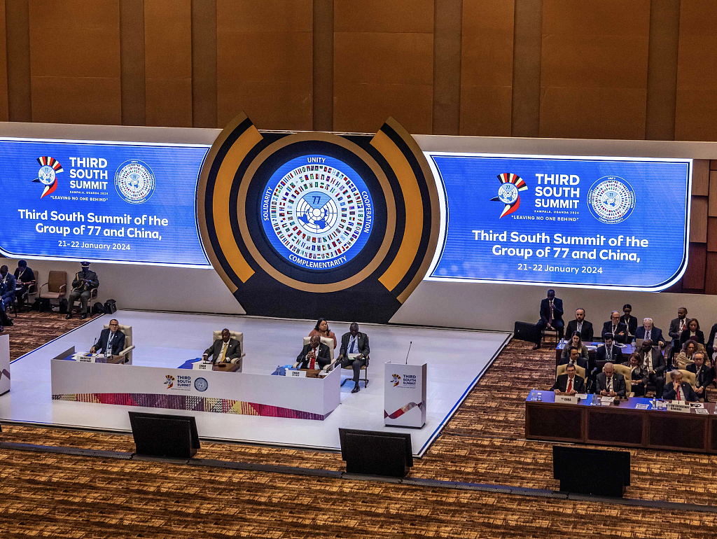 The opening session of the Third South Summit of the Group of 77 and China is held in Kampala, January 21, 2024. /CFP