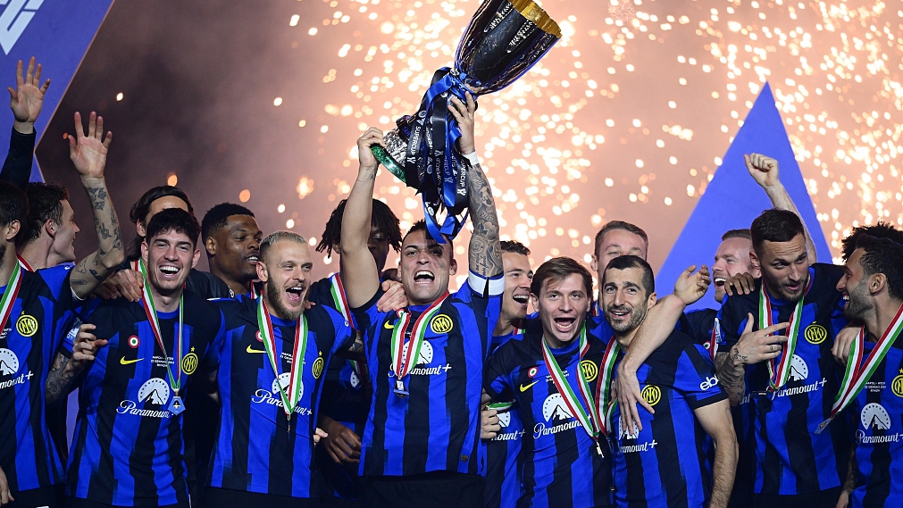 Heroic Martinez leads Inter to third consecutive Super Cup title - CGTN