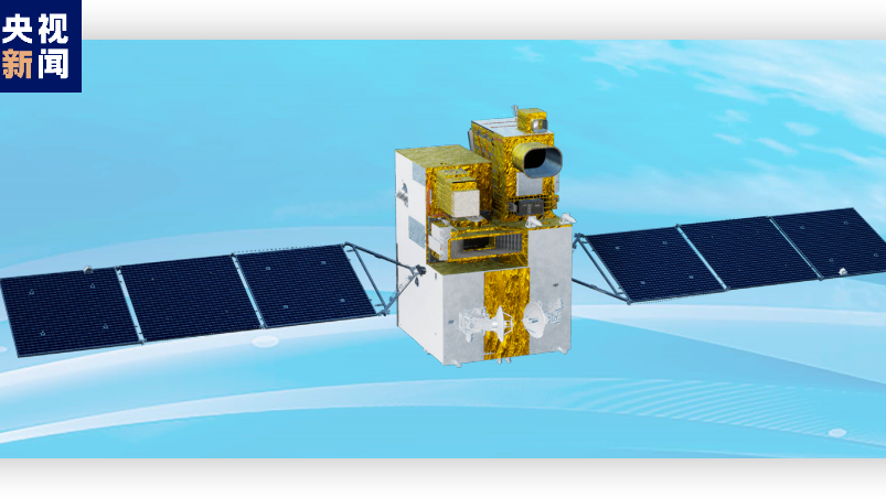 An illustration showing China's hyperspectral remote-sensing satellite, known as Gaofen-5 01A. /CMG