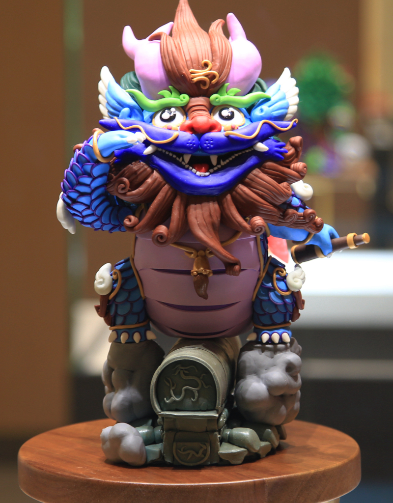 A photo shows a soft pottery artwork on display at a dragon-themed exhibition at the Zibo Ceramics Museum in Zibo, Shandong Province on January 18, 2024. /CFP