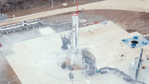 China's Kuaizhou rocket conducts a vertical liftoff and landing test. /China Media Group
