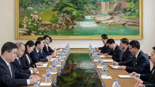 Chinese Vice Foreign Minister Sun Weidong holds talks with his Democratic People's Republic of Korea (DPRK) counterpart Pak Myong Ho in Pyongyang, DPRK, January 26, 2024. /Chinese Foreign Ministry