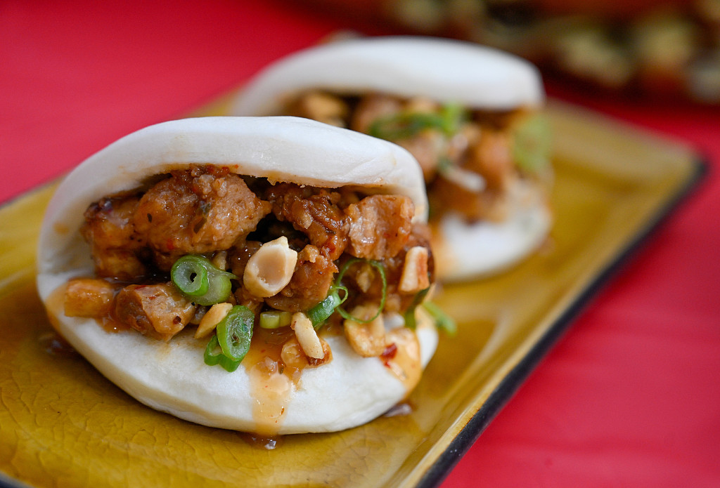 Steamed buns stuffed with kung pao chicken at Disney California Adventure is seen in this photo taken on January 23, 2024. /CFP