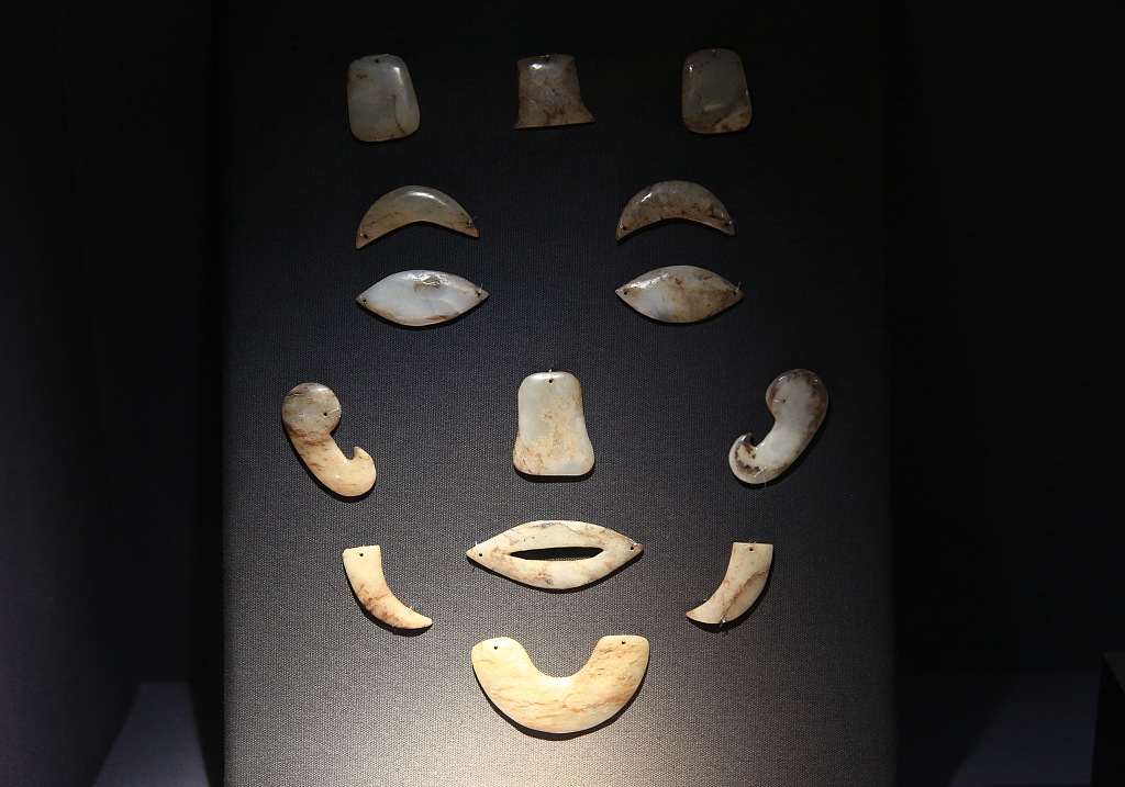 A photo taken on January 26, 2024 shows cultural relics on display at the Yutian Ancient Chinese Jade Museum in Fuzhou, Fujian Province, China. /CFP